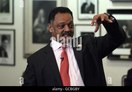 Jesse Jackson spricht an der Universität Cambridge Stockfoto