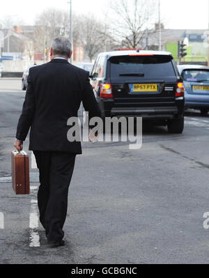 Andy Powell vor Gericht Stockfoto