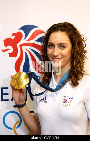 Winter Olympiade - Team GB Return - Heathrow Flughafen Stockfoto