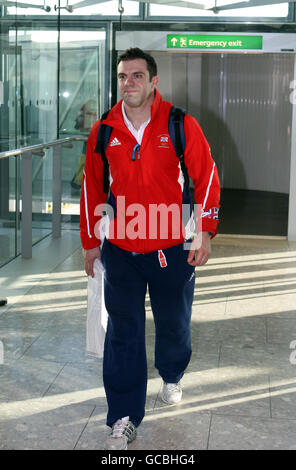 Winter Olympiade - Team GB Return - Heathrow Flughafen Stockfoto