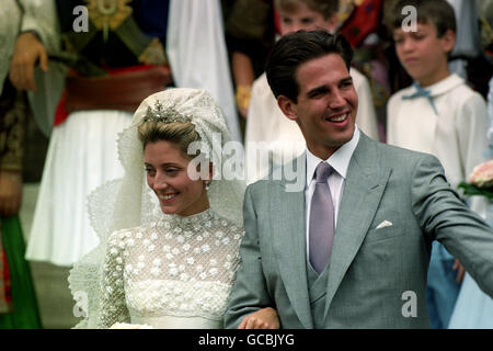 Royalty - Hochzeit von Prinz Pavlos und Marie-Chantal Miller - St. Sophien-Kathedrale, London Stockfoto