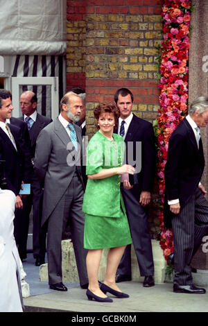 PRINZ MICHAEL VON KENT KOMMT ZUR HOCHZEIT VON KRONPRINZ PAVLOS VON GRIECHENLAND MIT MARIE-CHANTAL MILLER. Stockfoto