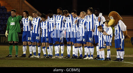 Fußball - Coca Cola League One - Colchester United V Brighton und Hove Albion - West Häuser Community Stadium Stockfoto