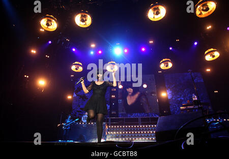 Lily Allen & Dizzee Rascal CO 2-Datum Headlinertour - Manchester Stockfoto