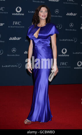 Boris Beckers Frau Sharllely bei der Ankunft bei den Laureus World Sports Awards, die im Emirates Palace in Abu Dhabi abgehalten wurden. Stockfoto