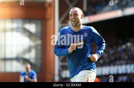 Kris Boyd von Ranger feiert das zweite Tor vom Strafpunkt während des Scottish FA Cup in Ibrox, Glasgow. Stockfoto