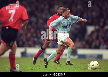 Fußball - FA Carling Premiership - Manchester City gegen Ipswich Town - Maine Road Stockfoto