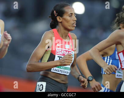 Amsterdam, Niederlande. 9. Juli 2016. Deutschlands Geleto Tola konkurriert in der Frauen 5000m Finale bei der Leichtathletik-Europameisterschaft im Olympiastadion in Amsterdam, Niederlande, 9. Juli 2016. Foto: Michael Kappeler/Dpa/Alamy Live News Stockfoto