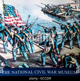 Harrisburg, Pennsylvania, USA. 9. Juli 2016. Beschilderung an der National Civil War Museum. Das Museum in Zusammenarbeit mit der Simithsonian Institution hat seit seiner Gründung im Jahr 2001 über 4.000 Artefakte und 21.000 Archivalien katalogisiert. © Brian Cahn/ZUMA Draht/Alamy Live-Nachrichten Stockfoto