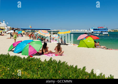 Die Ilha de Armona, in der Ria Formosa Olhão, Algarve. Portugal Stockfoto