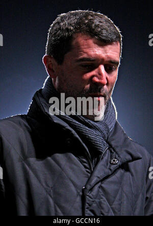 Fußball - Coca Cola Championship - Ipswich Town / Cardiff City - Portman Road. Roy Keane, Stadtmanager von Ipswich, beim Coca-Cola Championship-Spiel in der Portman Road, Ipswich. Stockfoto