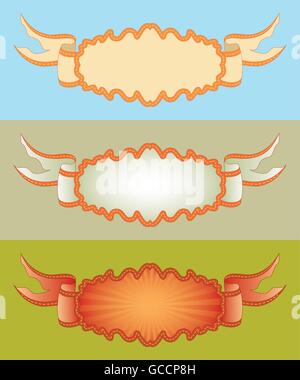 Satz von leeren Vintage-Rahmen, Tags und Etiketten. Vector Illustration Eps 10 Stock Vektor