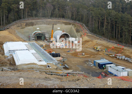 A3 Hindhead Verbesserung Stockfoto