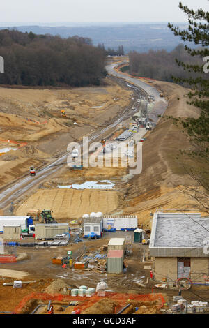 A3 Hindhead Verbesserung Stockfoto