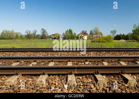 Landschaft in der Gegend um Bramki, einem Dorf in der administrativen Bezirk Gmina Błonie in Warschau West County, Polen Stockfoto