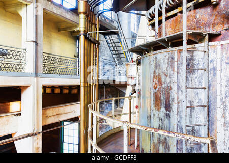 Dampferzeuger, Dampfturbine, Seattle, WA, Georgetown Steam Plant, ein National Historic Landmark in Seattle, WA, USA Stockfoto