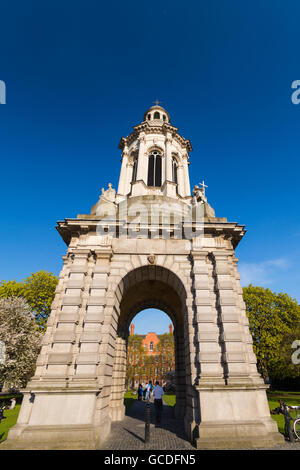 Das Campanile in Trinity College, Dublin, Irland Stockfoto