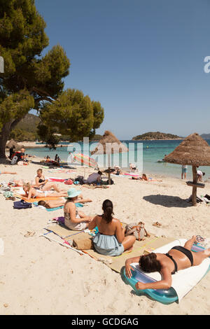 Strand von Cala Formentor, Nordküste, Mallorca (Mallorca), Balearen, Spanien-Europa Stockfoto