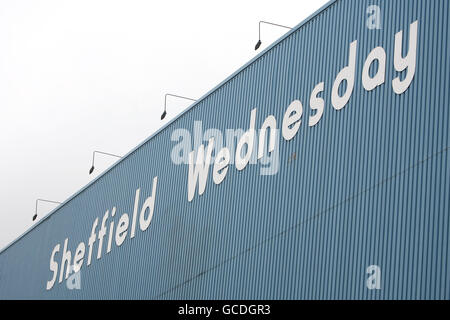 Fußball - Coca-Cola Football League Championship - Sheffield Mittwoch / Leicester City - Hillsborough. Eine allgemeine Ansicht der Beschilderung in Hillsborough, der Heimat von Sheffield Wednesday Stockfoto