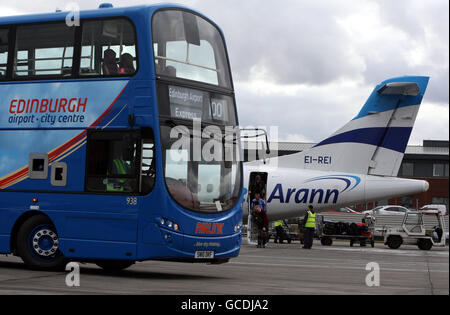 Airlink Bus Start Stockfoto