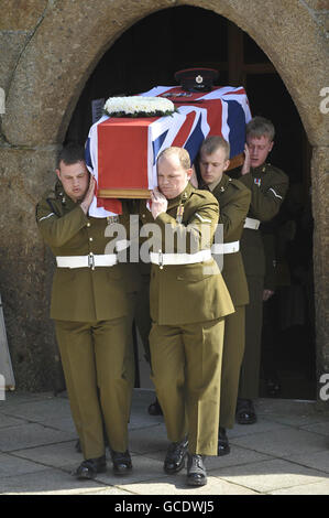 Sergeant Paul Fox Beerdigung Stockfoto