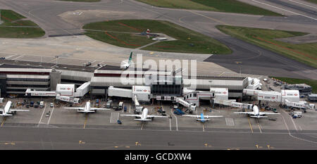 Terminal 4 des Flughafens Heathrow in Middlesex Stockfoto