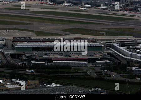 Terminal 4 des Flughafens Heathrow in Middlesex Stockfoto