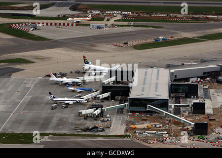 Terminal 1 des Flughafens Heathrow in Middlesex Stockfoto