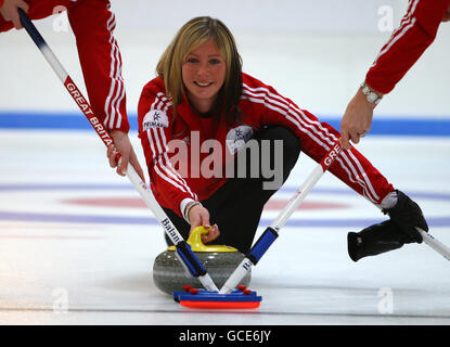 Curling - Großbritannien-Medientag - Peak Ice Centre Stockfoto