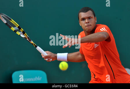 Tennis - ATP World Tour Masters - Tag 2-Monte Carlo - Herren Einzel - Jo Wilfried Tsonga (Frankreich) V Nicolas Almagro (Spanien) Stockfoto