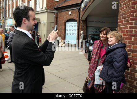 Allgemeinen Wahlkampagne am 16. Apr 2010 Stockfoto