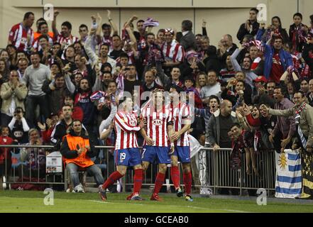 Fußball - UEFA Europa League - Halbfinale-Finale - Hinspiel - Atletico Madrid gegen Liverpool - Stadion Vicente Calderon Stockfoto