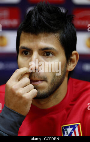 Fußball - UEFA Europa League - Halbfinale-Finale - Rückspiel - Liverpool V Atletico Madrid - Atletico Madrid Training und Press conf... Stockfoto