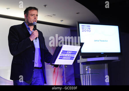 Jamie Theakston nimmt an der Vorstellung der Sony Radio Awards Nominierungen im Orchid Club in London Teil. Stockfoto