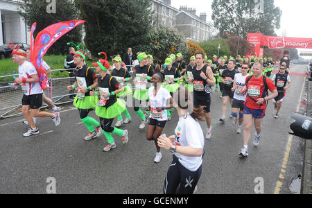 Promis bei Virgin London Marathon Stockfoto