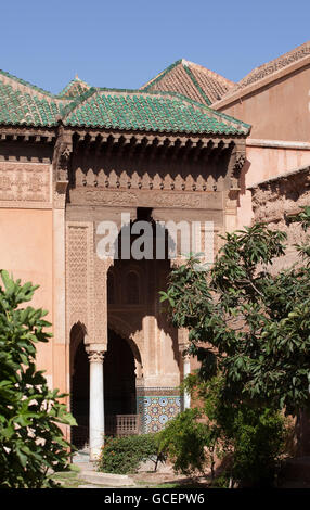 Saadian Gräber, Marrakesch, Marokko, Afrika Stockfoto