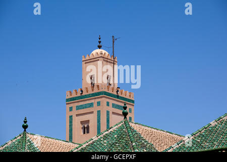 Medersa Universität, islamische Schule, Moschee Ben Youssef, Marrakesch, Marokko, Afrika Stockfoto