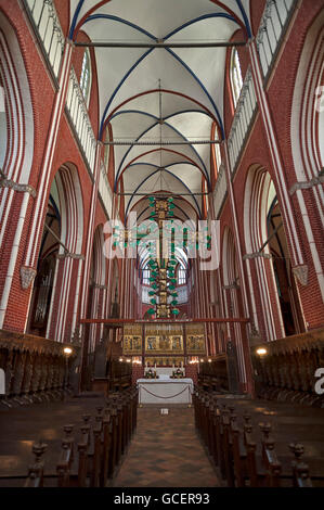 Doppelseitige Kreuz Altar mit Christus, Doberan Münster, das ehemalige Zisterzienserkloster, Bad Doberan Stockfoto