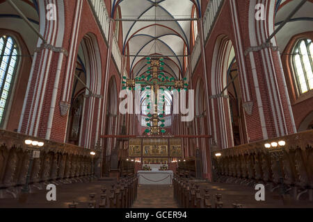 Doppelseitige Kreuz Altar mit Christus, Doberan Münster, das ehemalige Zisterzienserkloster, Bad Doberan Stockfoto