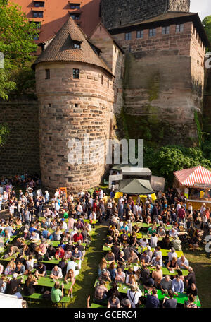 Fränkisches Bierfest, fränkischen Bierfest im Burggraben, Nürnberger Burg, Nürnberg, Mittelfranken, Franken, Bayern Stockfoto