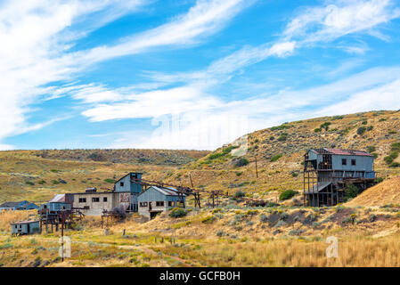 Blick auf eine Geisterstadt in der Nähe von Red Lodge, Montana Stockfoto