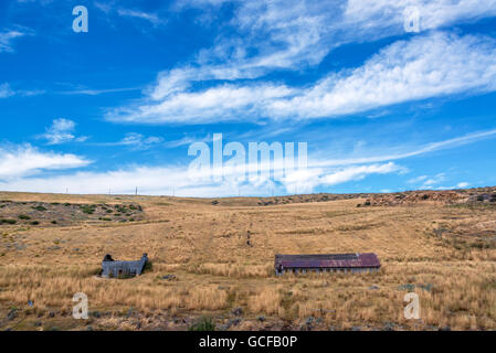 Blick auf die verlassenen Smith Mine Stadt in der Nähe von Red Lodge, Montana Stockfoto