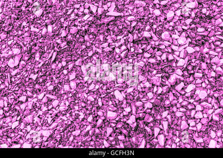 Grobe Ziegel Boden geschossen vor allem lila rosa oder lila rosa violettem Hintergrund Stockfoto