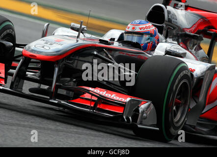 Formel-1-Autorennen - Großer Preis Von Spanien - Training - Catalunya Circuit. McLaren-Fahrer Jenson Button beim zweiten Training auf dem Circuit Catalunya, Barcelona. Stockfoto