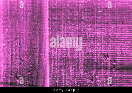 Grobe körnig Holz vor allem lila rosa oder lila rosa violetten Farben schwer leicht closeup Stockfoto