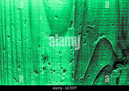 Grobe körnig Holz vor allem mint grün grau grünlich Lichtfarben harte Licht closeup Stockfoto