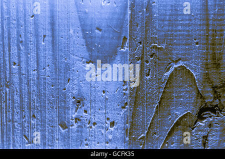 Grobe körnig Holz hauptsächlich gelblich bräunliche indigo blau hart leichte closeup Stockfoto