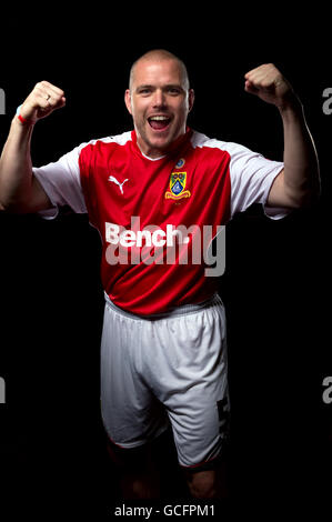 Fußball - Morecambe Play Off Feature - Christie Park. Jim Bentley, Morecambe Stockfoto