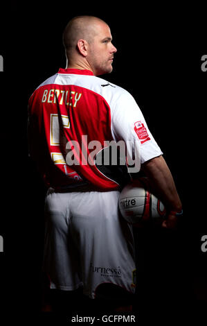 Fußball - Morecambe Play Off Feature - Christie Park. Jim Bentley, Morecambe Stockfoto