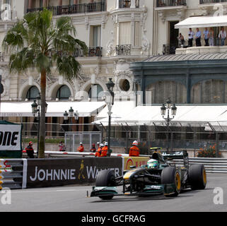 Formel-1-Autorennen - großer Preis von Monaco - Training und Qualifikation - Circuit de Monaco. Heikki Kovalainen (FIN), Lotus F1. Stockfoto